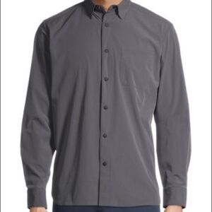 George Dark Grey Long Sleeve Button Down Shirt